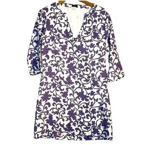 J Crew Factory Linen Cotton Blend Floral Tunic Top Size 0